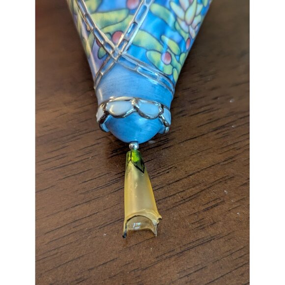 Handcrafted Heronim Porcelain Dragonfly Ornament With Colorful Floral Design - Picture 2 of 5